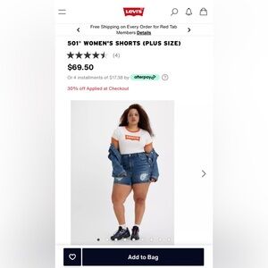 Levi’s 501 Shorts size 16
